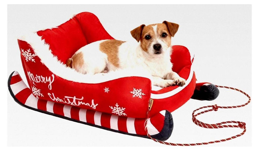 Waschbares Weihnachtskatzenhaus für Welpen - rutschfestes Wintertier, Auto Outdoor Sofa im festlichen Design, gemütliches Bett mit Plüschmatte