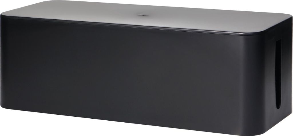 Virone | Kabelbox CB-1/B - Schwarz - Ordnung und Ästhetik - Staubschutz und Kindersicherheit