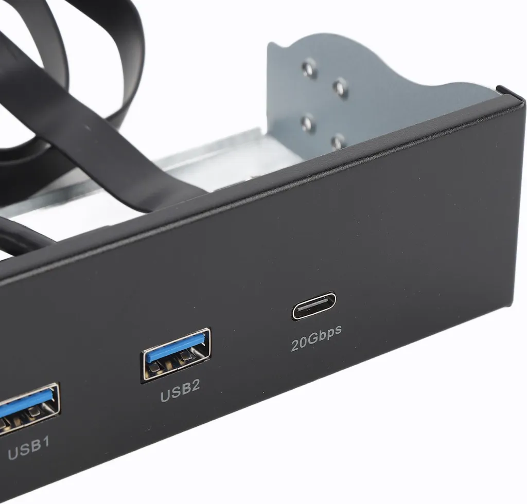 Hub USB C 20 Gbit/s Panneau Frontal GEN2x2 pour Unité Centrale 5.25" - 3