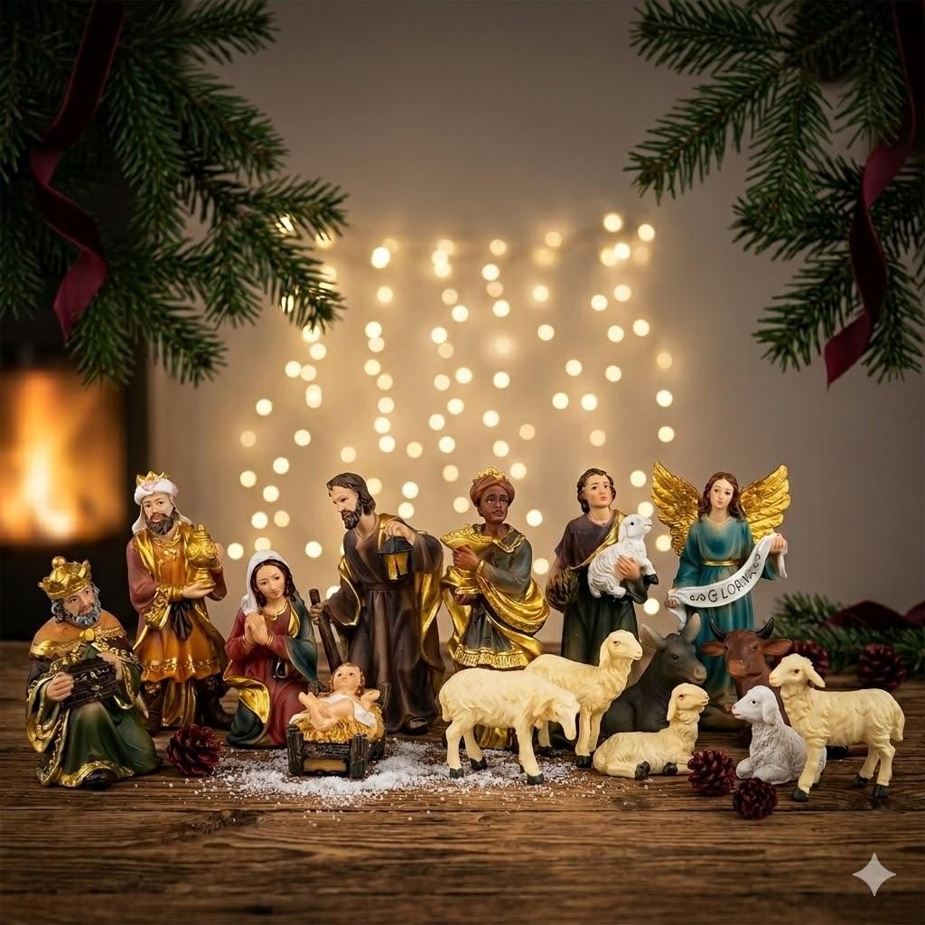 Piękne figurki do łóżeczka 17 sztuk, ok. 10 cm, K 604-S Zdjęcie produktu 