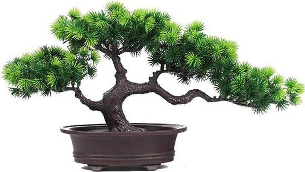 Allecto plus Kunstmatige Bonsai Dennenboom - Faux Potplant Nep Boom - Pot Ornamenten - Huisdecoratie