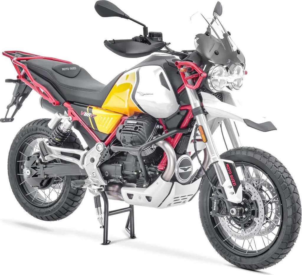 Sécurisez votre Moto Guzzi V85 TT avec cette béquille centrale stable
