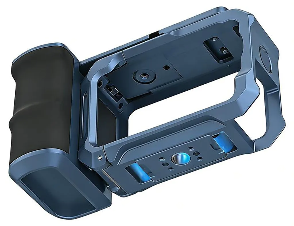 Cage Métallique DJI Action 6 ZELURXX Bleue à Poignée et Haut-Parleur ABS