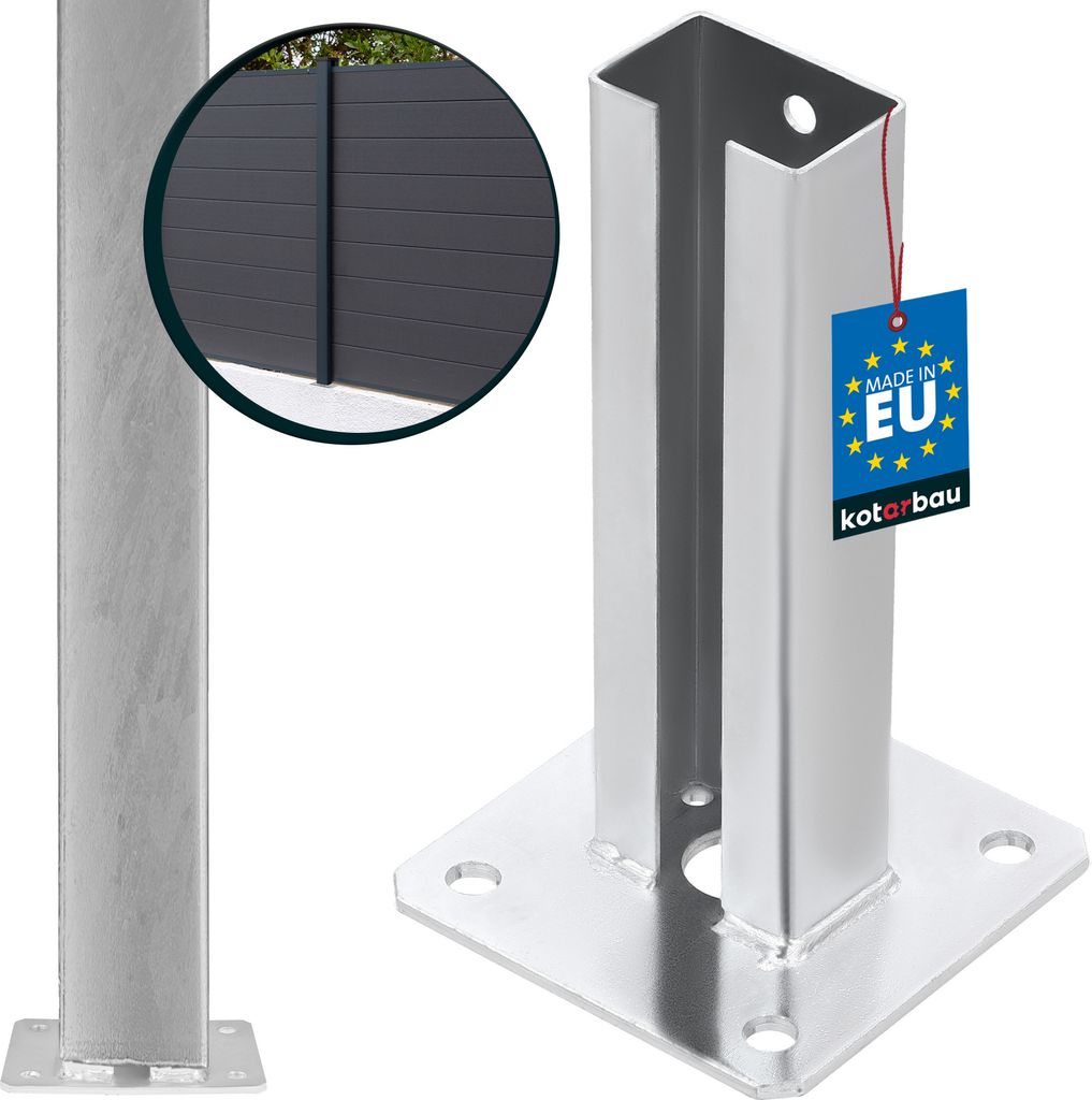 KOTARBAU® Podstawa Słupa Ogrodzeniowego 60 X 40 MM Kotwa do Zdjęcie produktu 