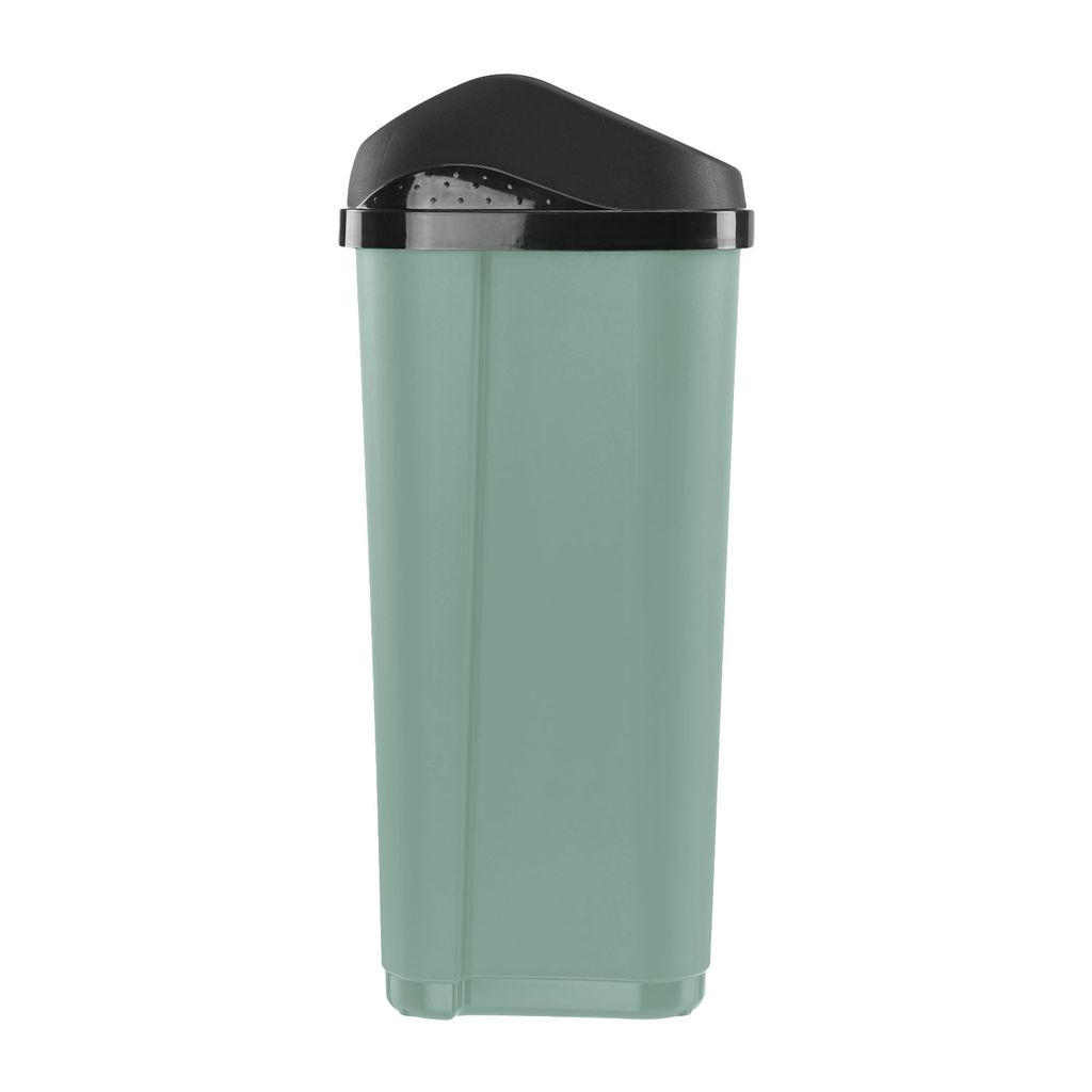 Poubelle Keeeper Swantje 50L - Vert Nordic Green - 38,5x29x66cm - Couvercle Basculant - Fabriqué En Europe