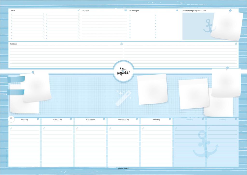 Schreibtischunterlage aus Papier mit 50 Blatt zum Abreißen - Hochwertige Schreibunterlage im Format DIN A2, Papierunterlage für Kinder und Erwach...
