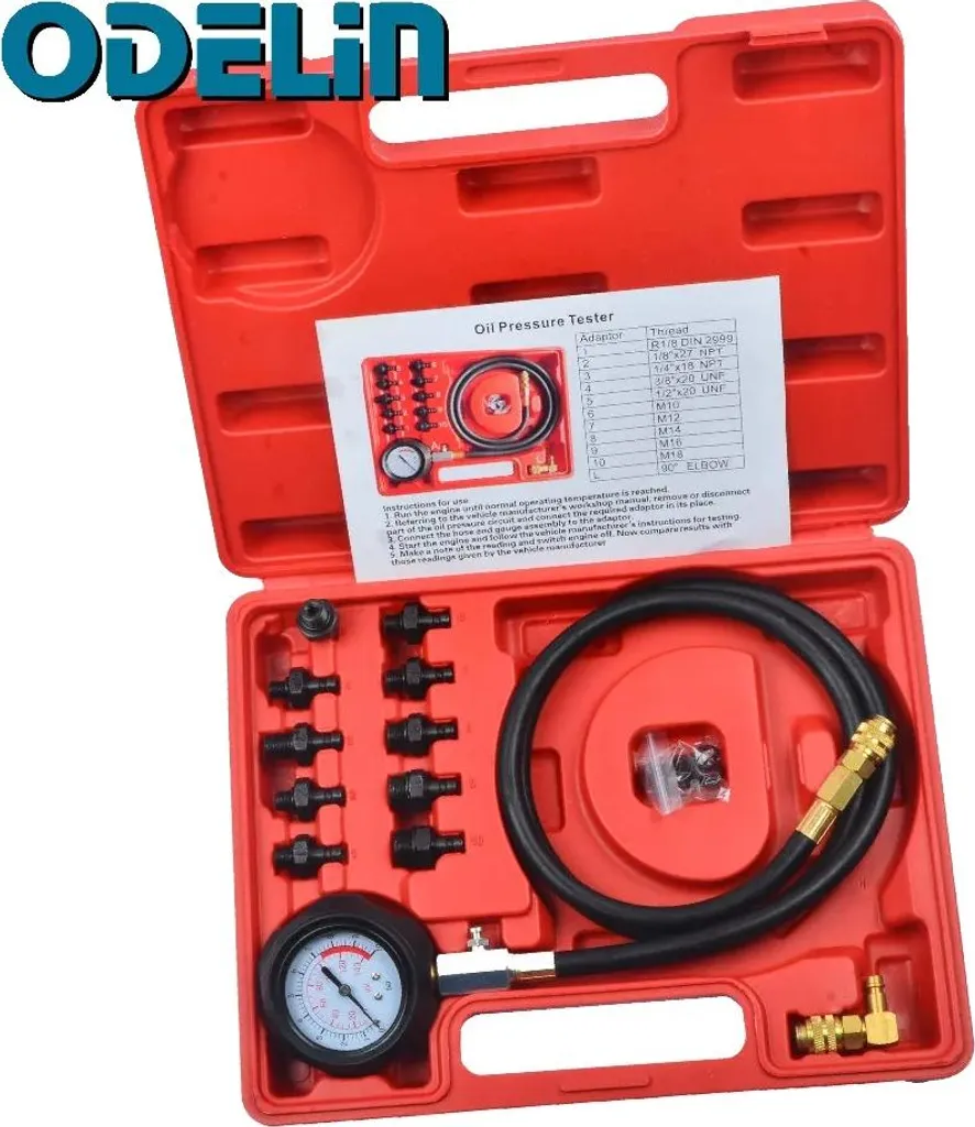 Kit Misuratore Pressione Olio Motore 140 PSI | Manometro 80mm Universale