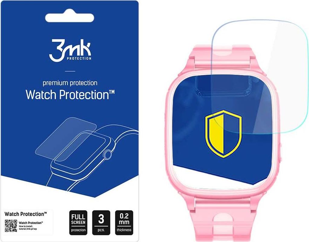 3mk Display Hybridglas Watch Protection für Forever GPS WIFI Kids Watch Me 2 KW 310 0,2mm (3 Stück)