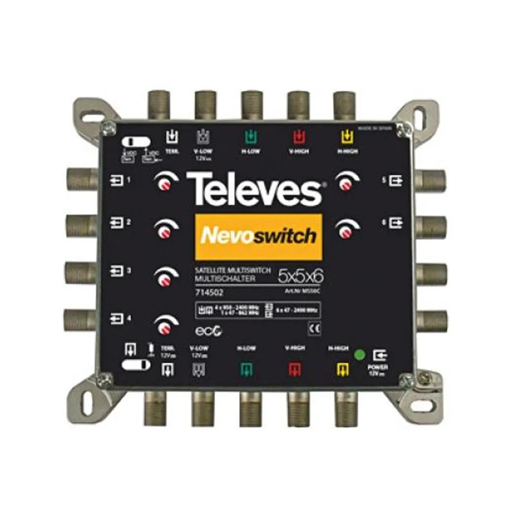 Répartiteur satellite Televes NEVO MS56C 5 entrées 6 sorties en cascade
