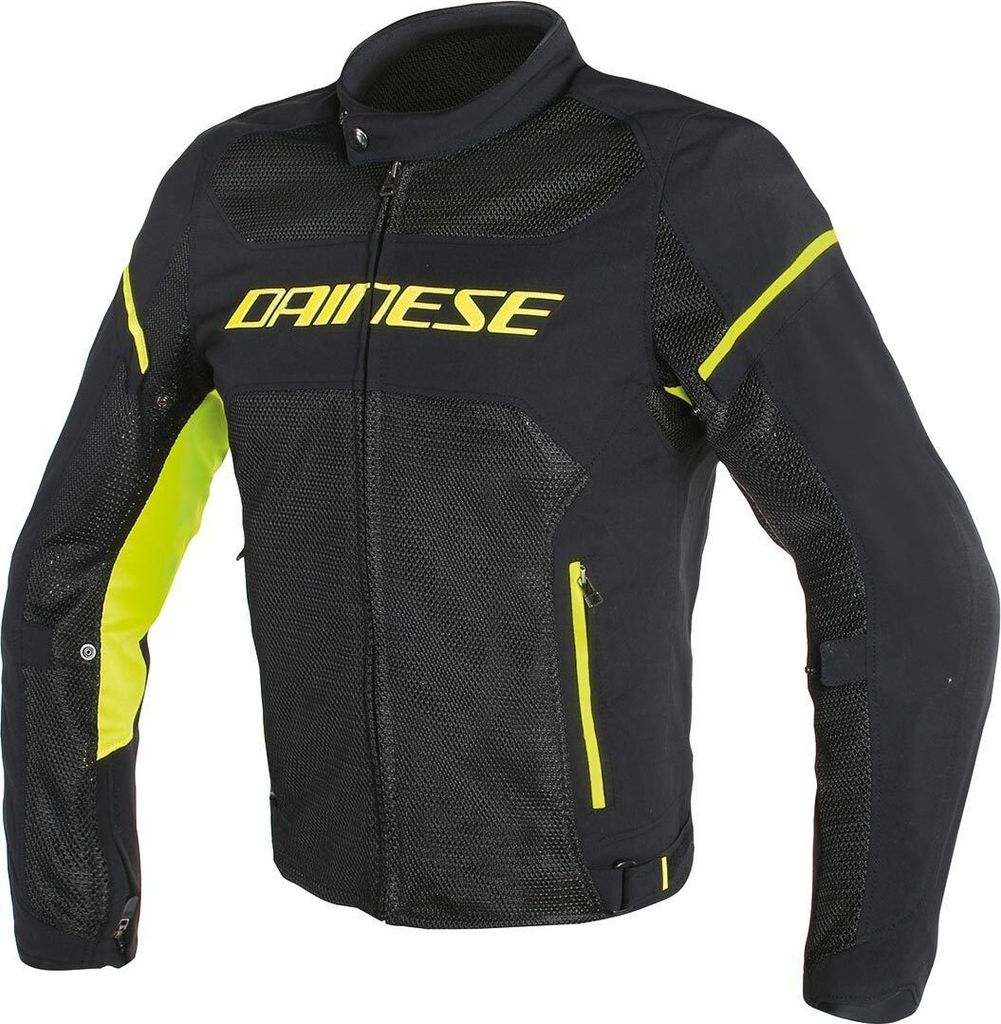 Dainese Air Frame D1 Tex Motorrad Textiljacke, schwarz/gelb, 44
