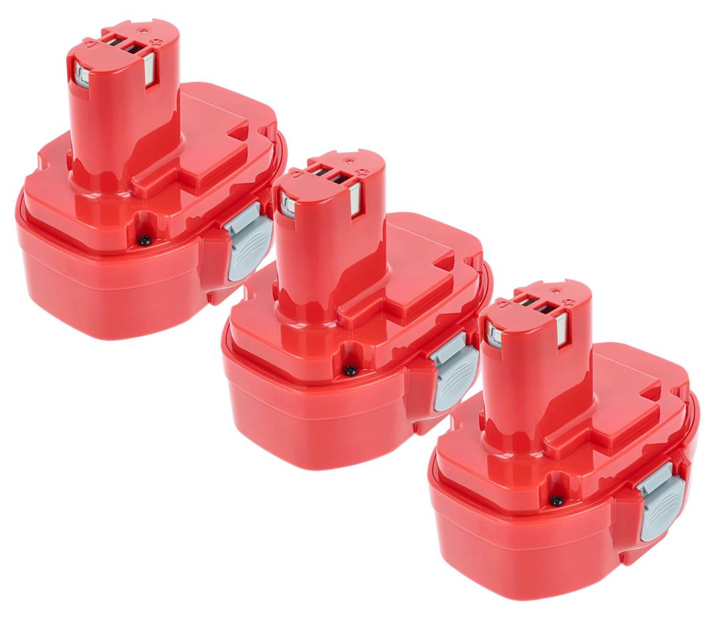 vhbw 3x Akku kompatibel mit Makita 8443DWAE, 8443D, 8443DWFE, 8443DWDE, 8444DWFE, DK1021DL, 8444DWDE, BMR100, DK1016DL Werkzeug (2000 mAh, NiMH, 18 V)