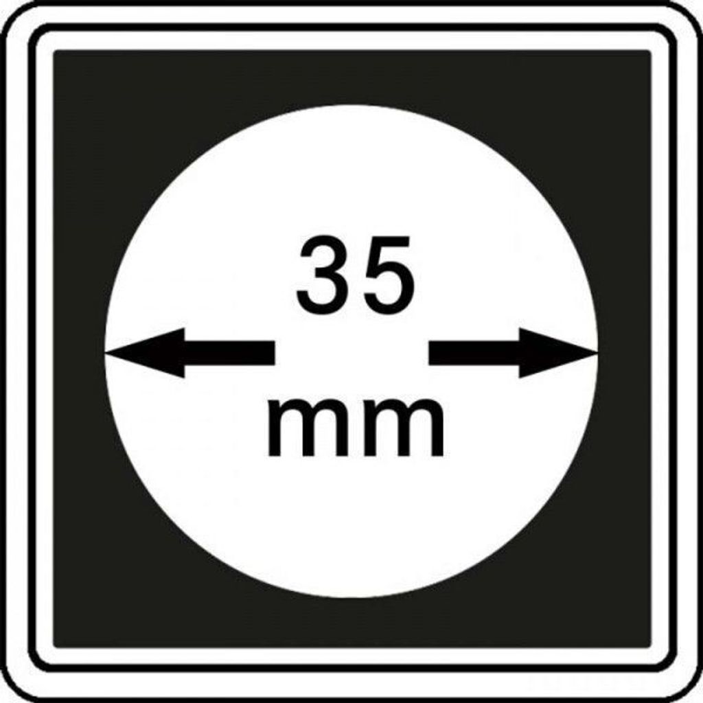 Lindner 2240035 Münzkapseln CARRÉE 35 mm, 4er Pack