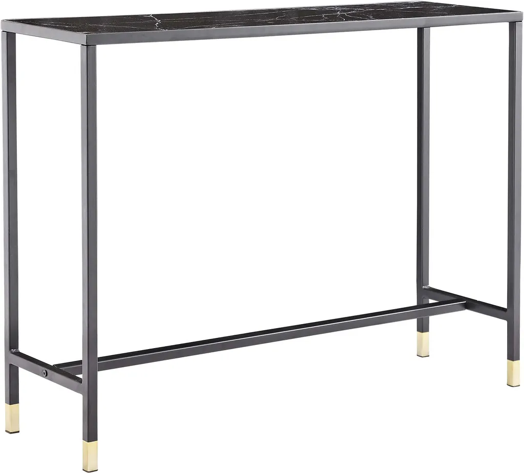 Petite console marbre noir Dipp 30x100 cm pour entrée étroite - 10
