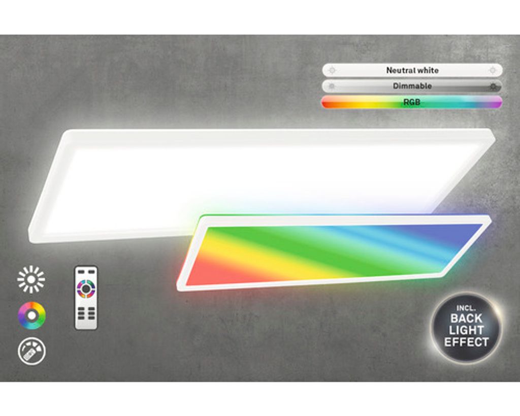 Panel LED BRILONER SLIM, zdalne sterowanie, możliwość Zdjęcie produktu 
