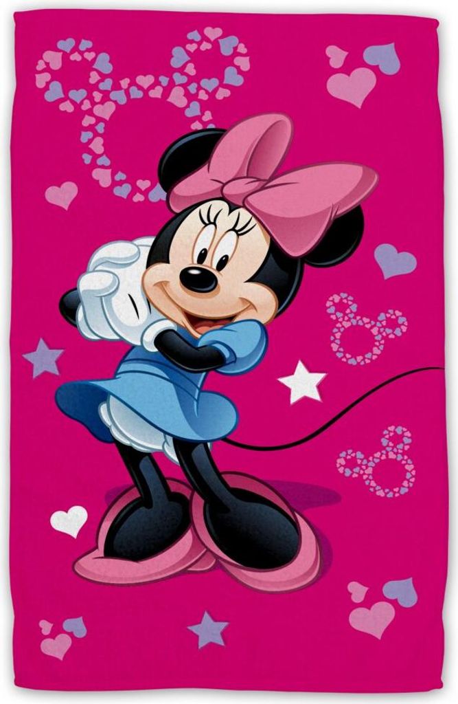 JERRY FABRICS Babyhandtuch Minnie Pink 05 Baumwolle - Frottee, 50/30 cm