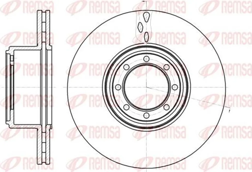 Disque de Frein REMSA 61216.10 pour Iveco Daily - Réf OE 2996043
