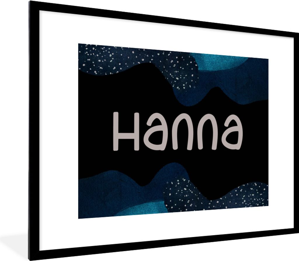 MuchoWow Gerahmtes Poster Hanna - Pastell - Mädchen 80x60 cm - Poster mit Schwarzem Bilderrahmen Wandposter Rahmen Foto Bilder - Schlafzimmer-De...