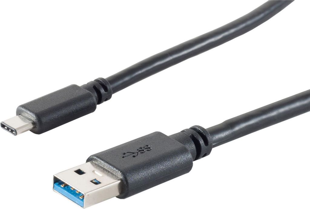 USB-A zu USB-C Adapterkabel, 5 Gbt/s Datenübertragung und Stromversorgung, schwarz - Länge: 3m