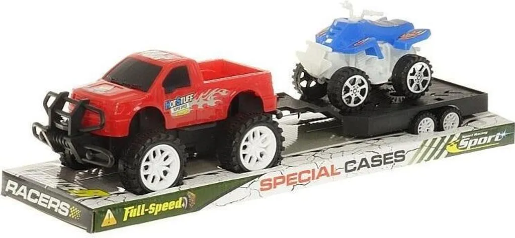 Jouet Véhicule tout-terrain avec remorque et petit quad pour enfant