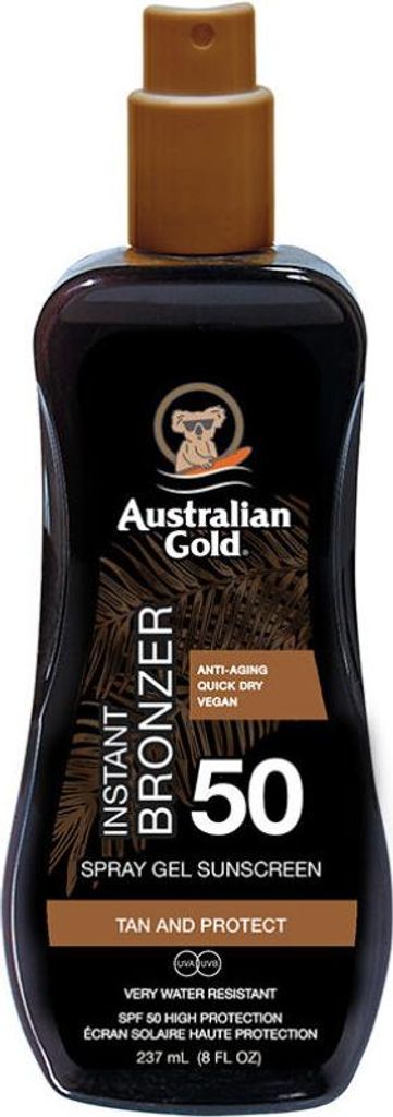Australian Gold Instant Bronzer Spray Gel Sunscreen SPF50 Produktbild 