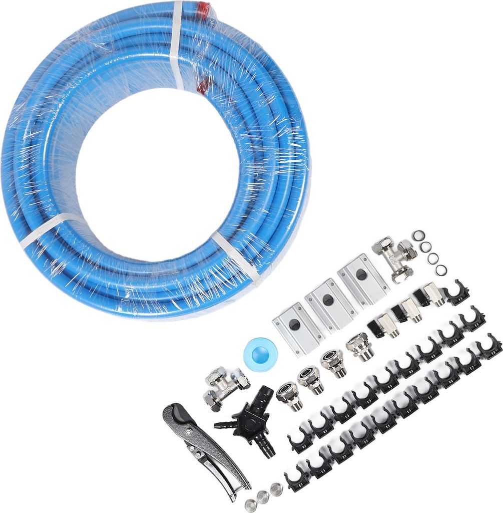 Druckluft-Rohrleitungssystem Master Kit M7500 200 PSI Shop Line mit HDPE-Aluminium 3/4 Zoll x 100 Fuß Schlauch