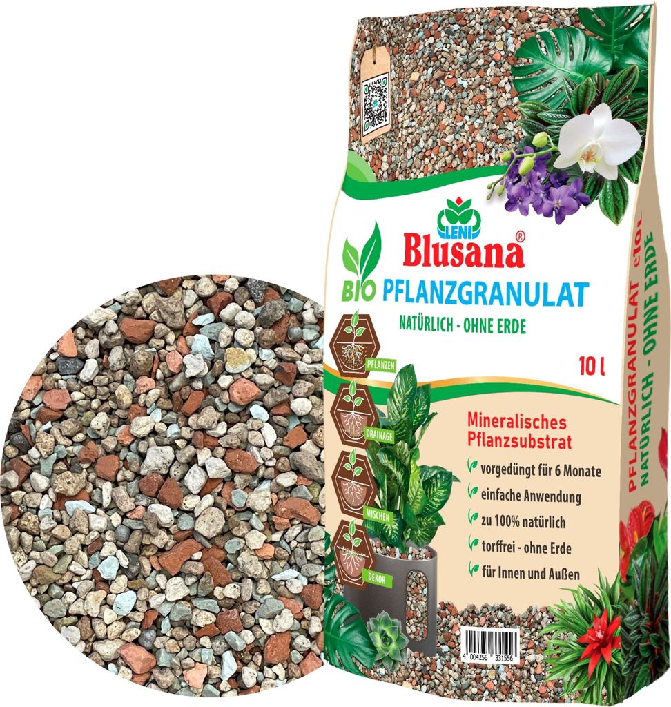 Blusana Mineralisches Pflanzsubstrat 10 Liter vorgedüngt Produktbild 