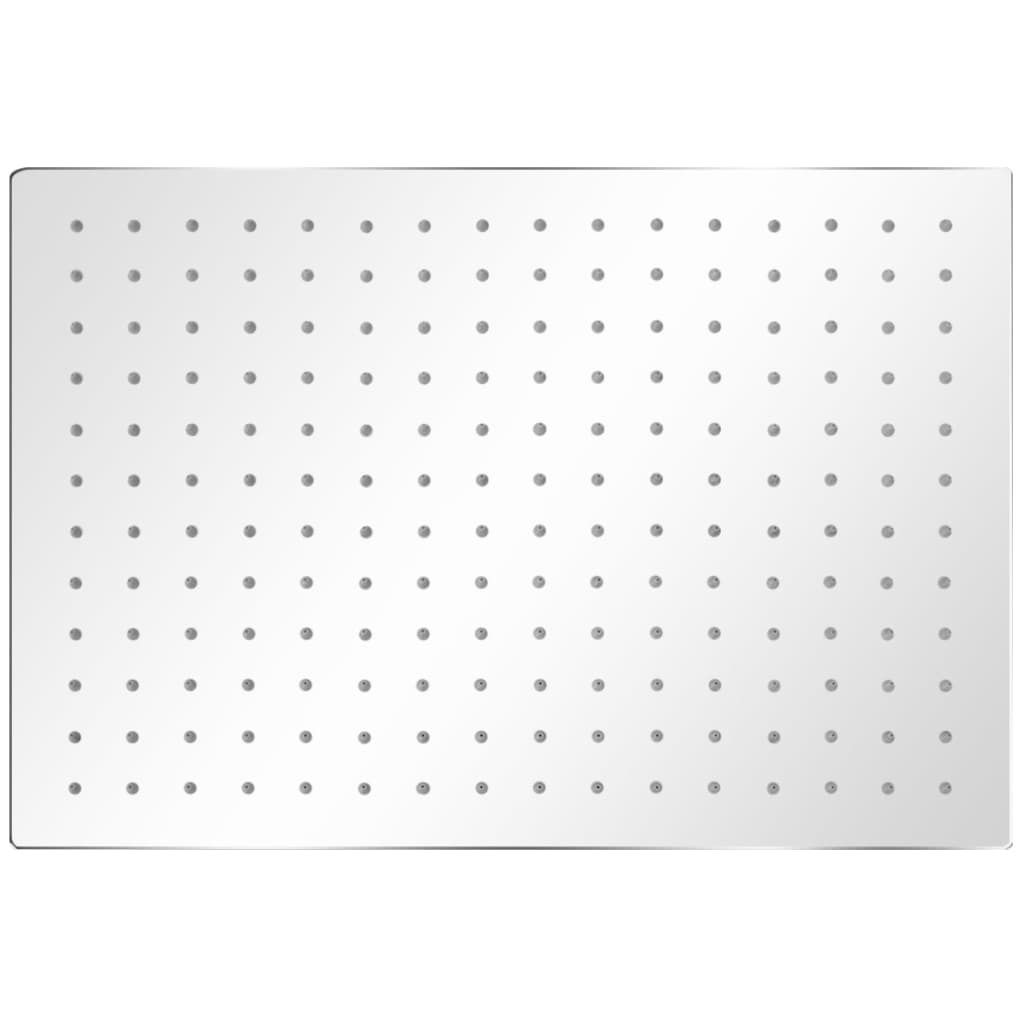 vidaXL Soffioni a pioggia 2 pz. Acciaio inox 30 x 40 cm Immagine del prodotto 