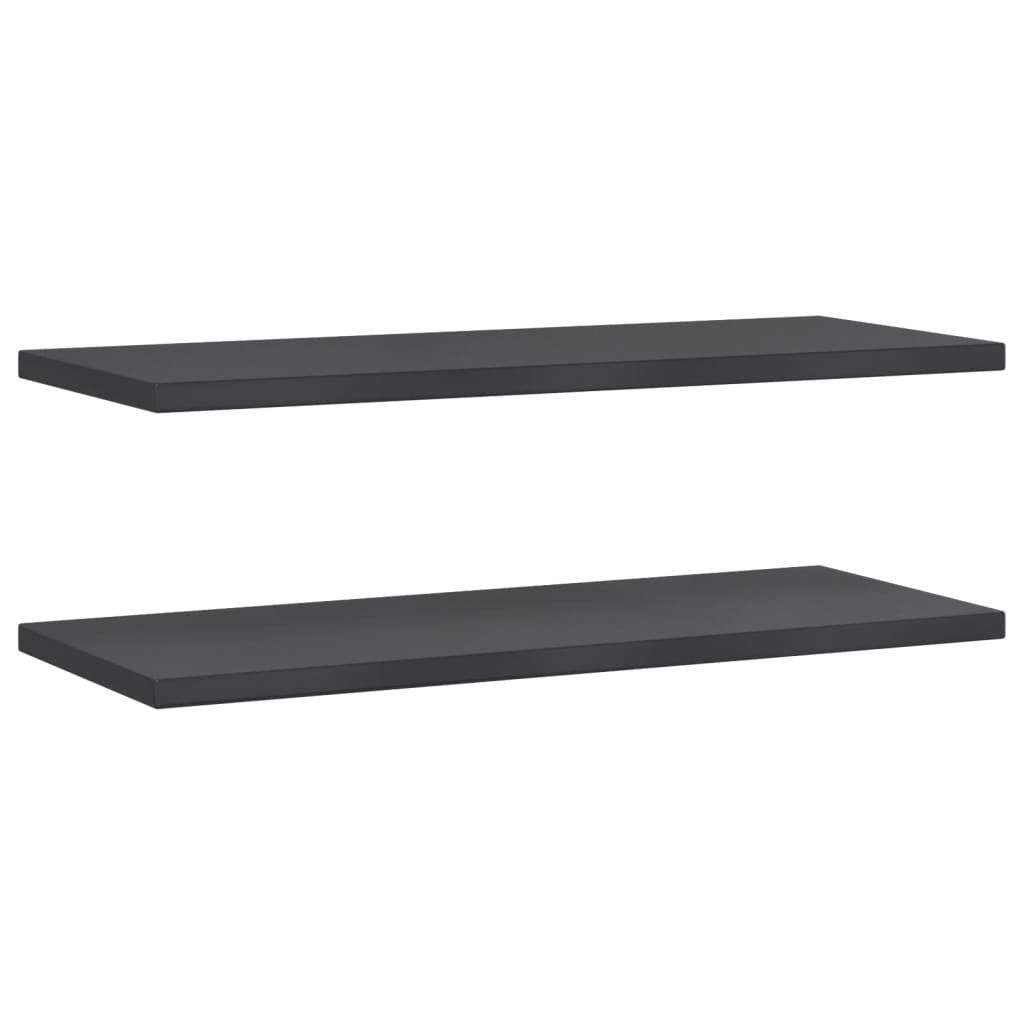 Wandregale 2 Stk. 100x40 cm Schwarz Edelstahl