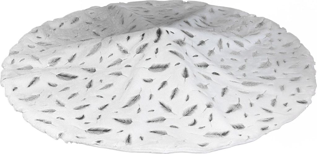 Weihnachtsbaumdecke aus Kunstfell, weiß, dick und weich, ideal für die Weihnachtsdekoration.