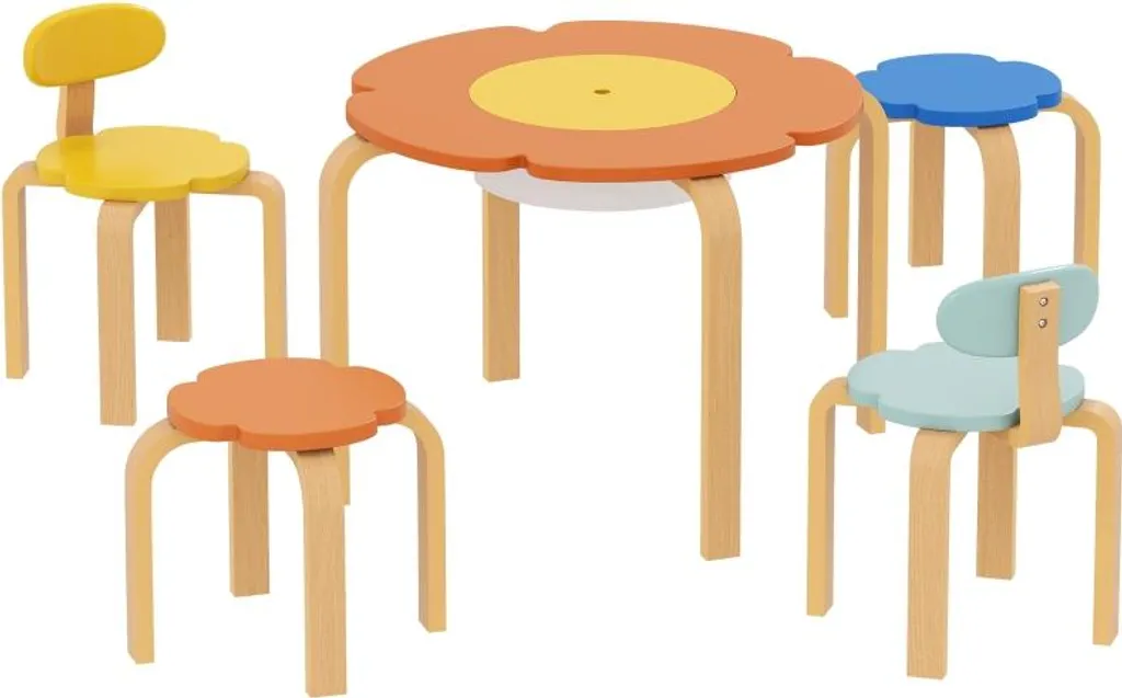Tavolino con Sedie per Bambini Fortuna Lai - Il Regalo Ideale in Legno