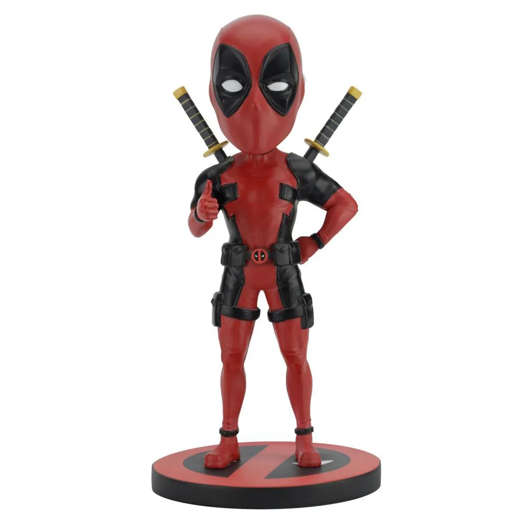 Décoration Bureau Deadpool Marvel Figurine Head Knocker Cadeau Geek Fun