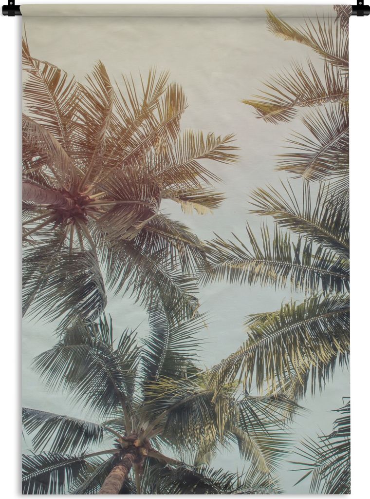 MuchoWow Wandteppich Wandbehang Palme - Sommer - Tropisch 120x180 cm Tapisserie Dekoration Wandtuch - Schlafzimmer - Dekorationen für das Haus