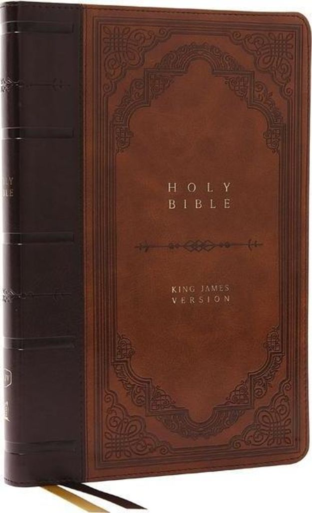 KJV Holy Bible: Giant Print Thinline Bible, Brown Leathersoft, Red Letter, Comfort Print (Thumb Indexed): King James Version (Vintage Series)