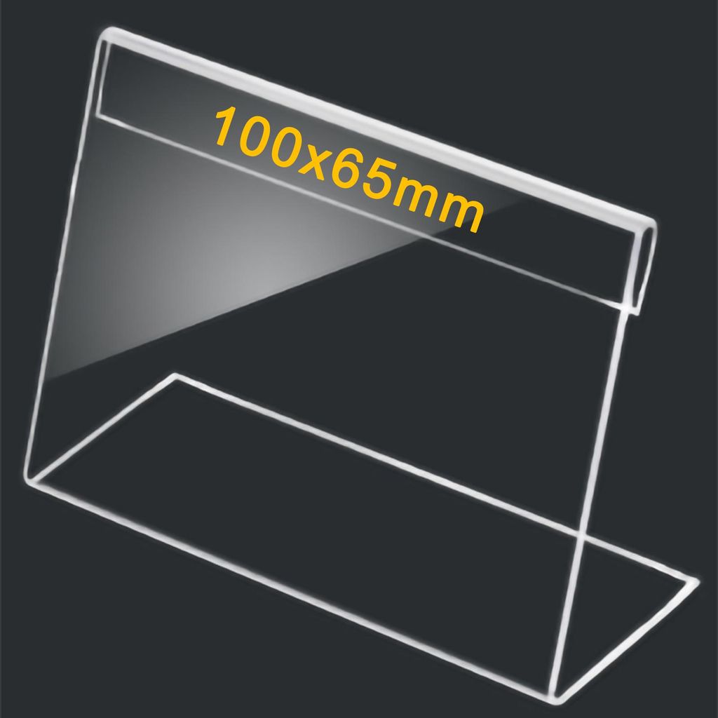 Visitenkartenhalter Premium Acryl L Form Scratch Proof Sturdy Langable Display für Büro Hotel Meeting Card Größe 100x65mmmm