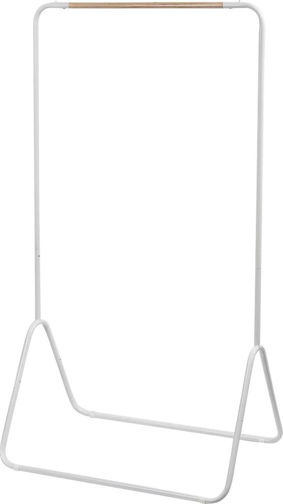 Kleiderständer - Garderobenständer - Schwer belastbar - Edelstahl - Freistehend - Modernes Design - Montage erforderlich - Nicht klappbar - Weiß