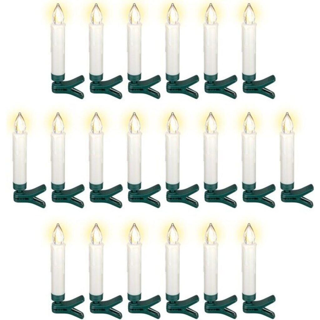 Goobay 77754, 20 draadloze LED-kerzen voor de kerstboom, Productafbeelding 