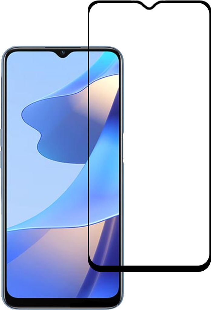 Smartphonica Displayschutzfolie geeignet für Oppo A16 - Full Cover Tempered Glass - Gehärtetes Glas geeignet für Oppo A16