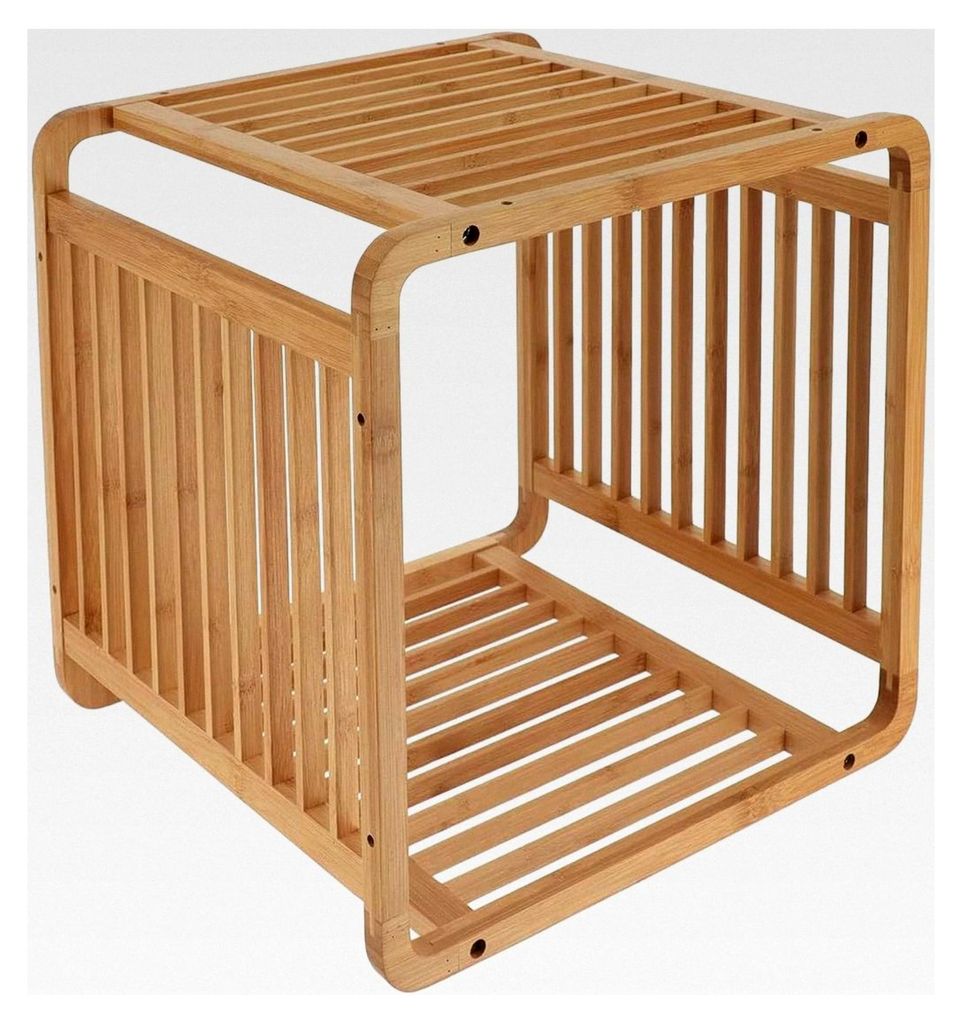Stapelbarer Bambuswürfel – Natürlich – Badezimmer – Kleinmöbel