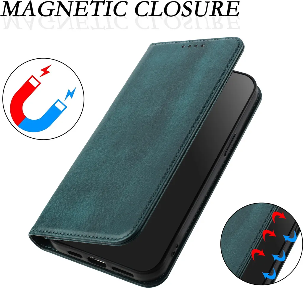 Custodia Motorola Edge 50 Fusion Viaggio - Pelle RFID Verde - 4