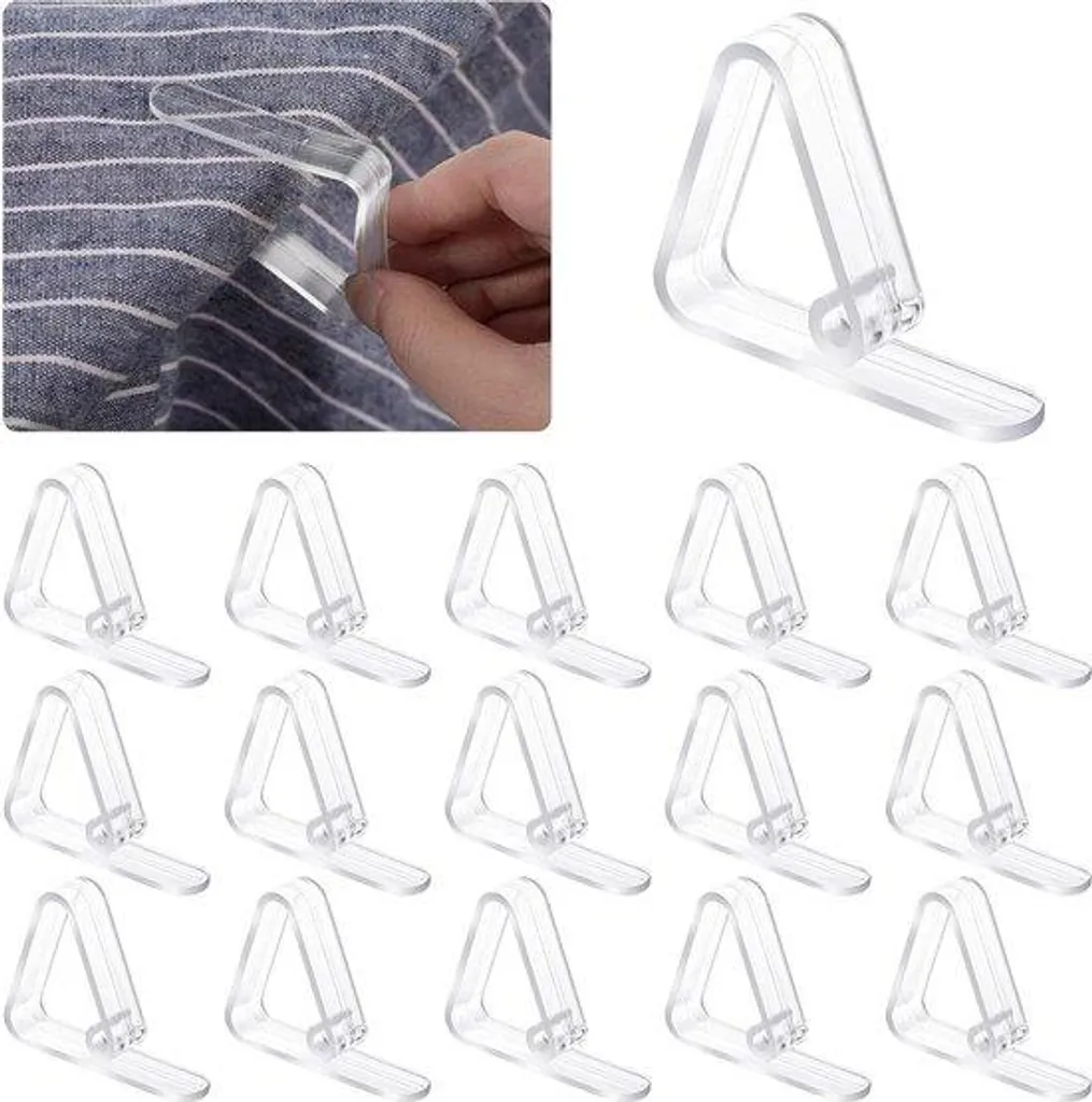 Attaches de nappe transparentes lot de 16 pièces pour intérieur et extérieur