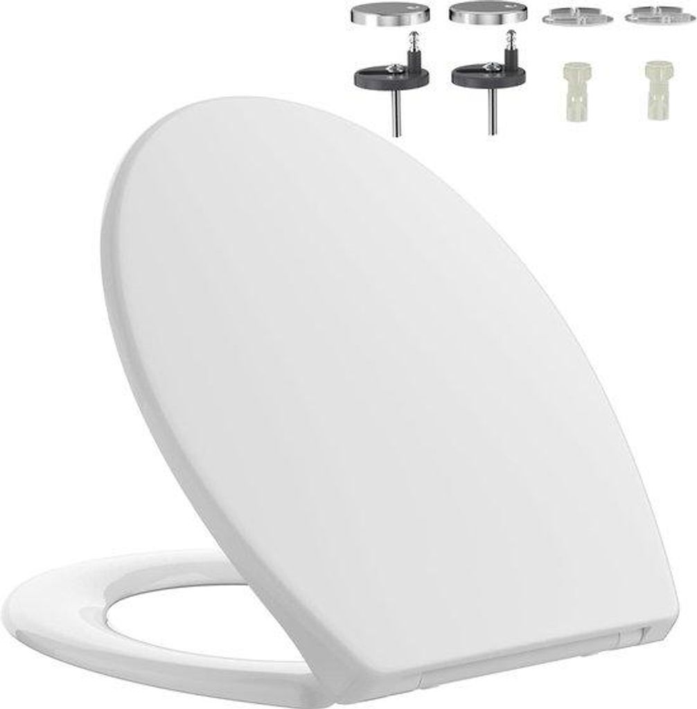 Antibakterielle Toilettenbrille weiß oval