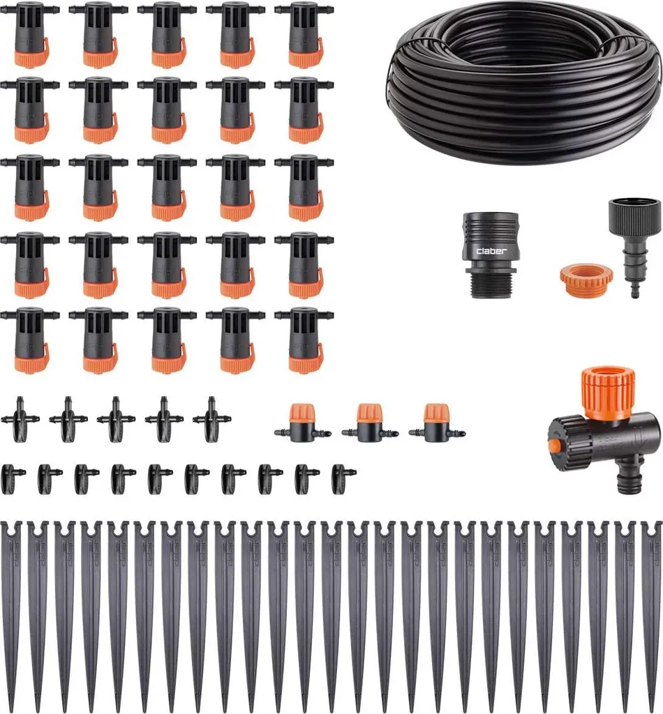 Kit Drip 25 Plantes Plus Claber 90765 Arrosage Goutte à Goutte Complet