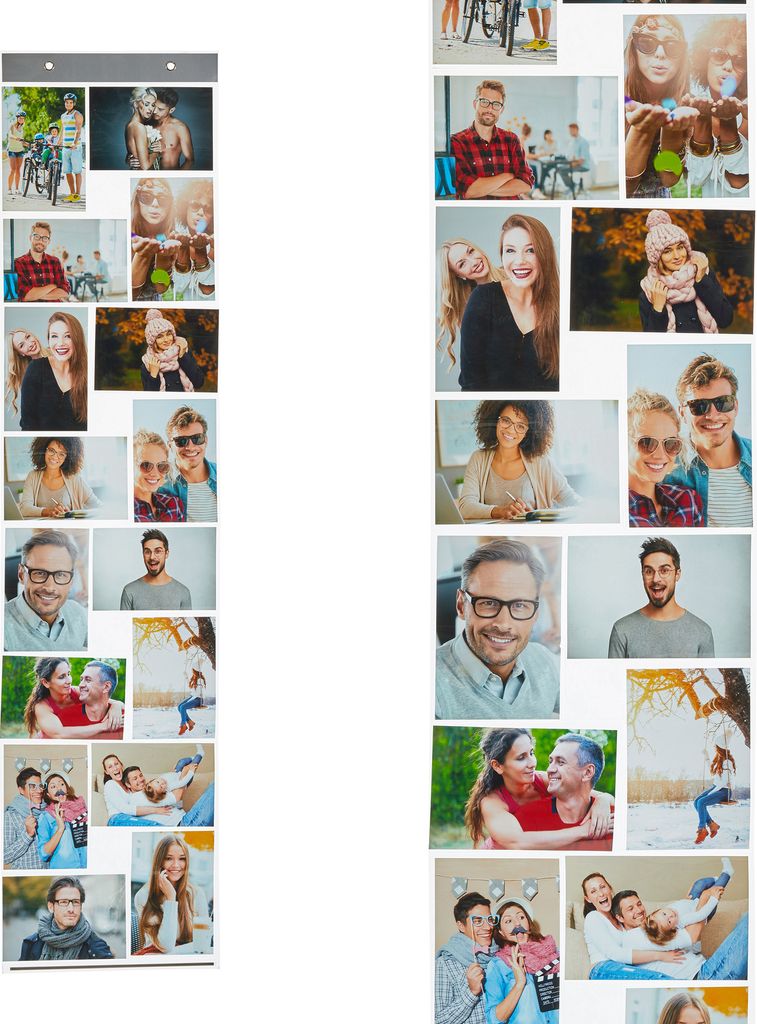 Fotovorhang mit 16 Taschen für Fotos im Quer & Hochformat 10x15cm