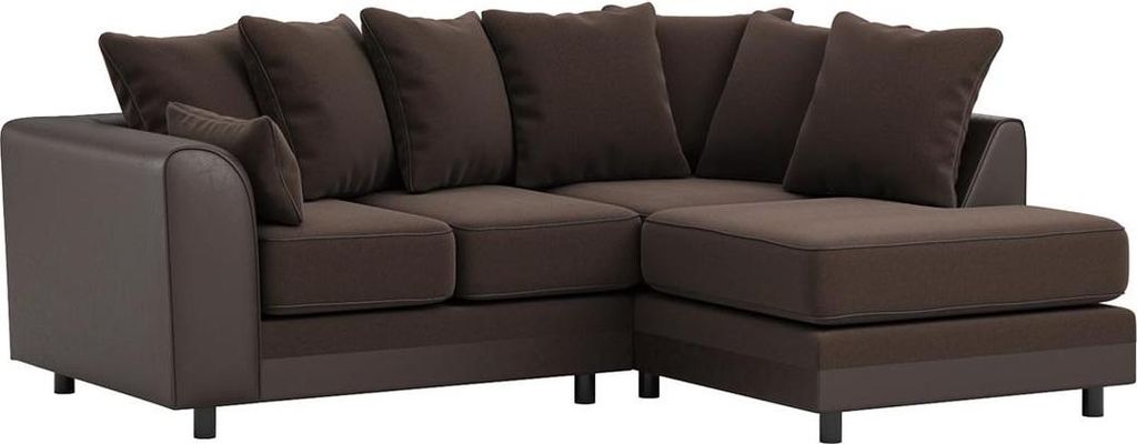 Rechtsseitiges Ecksofa Dillon-Malmo 28/Casco brown-Schaumstoff