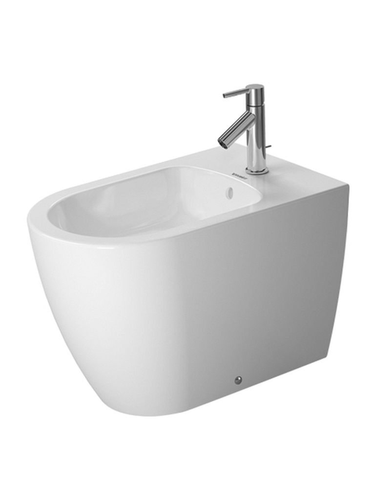 Duravit Stand-Bidet BACK-TO-WALL ME by Starck mit Überlauf, mit Hahnlochbank, 370 x 600 mm, 1 Hahnloch weiß