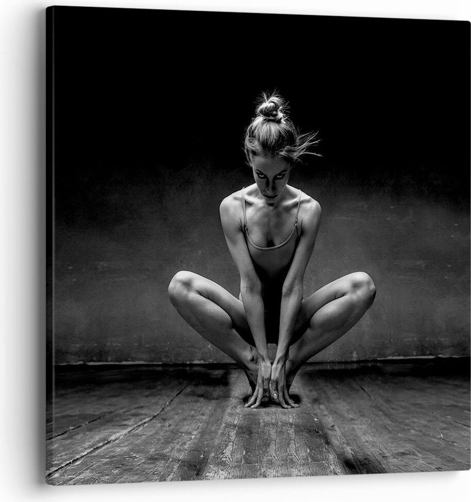 Bild auf Leinwand - Leinwandbild - Einteilig - Tänzerin Frau Ballerina - 40x40cm - Wand Bild - Wanddeko - Wandbilder - Leinwanddruck - Bilder - Wa...