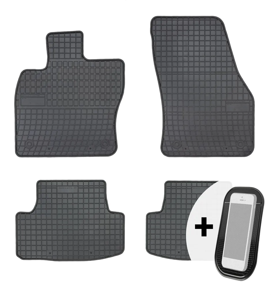 Tappetini in gomma per auto Tappetini per auto su misura set da 4 pezzi - adatto per Seat Ateca Skoda Karoq VW T-Roc dal 2016