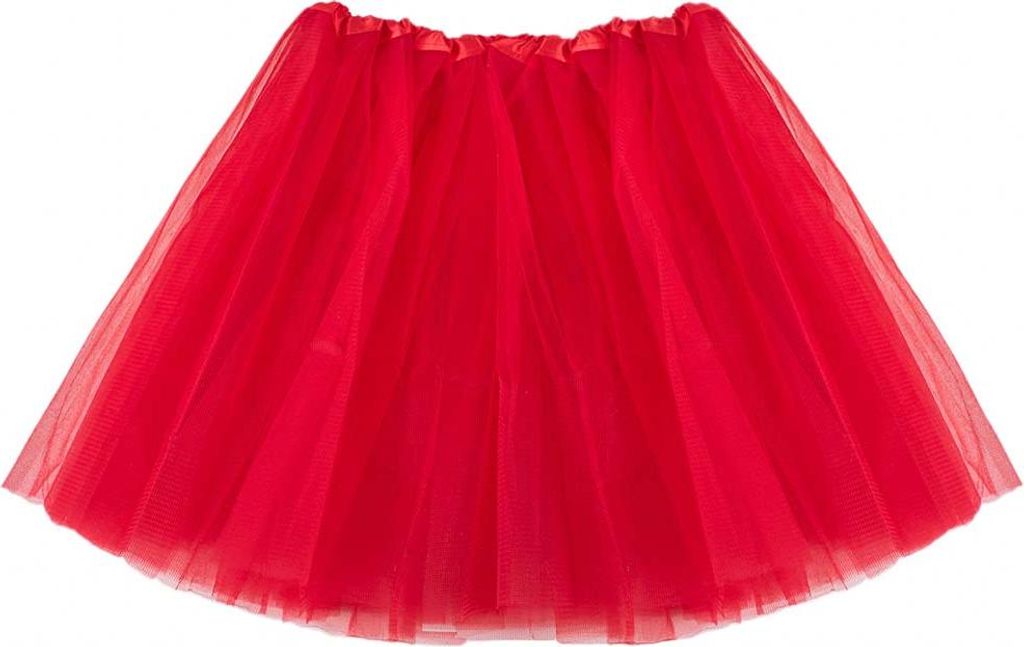 Roter Tüllrock im Tutu-Stil für Damen, mit elastischem Produktbild 