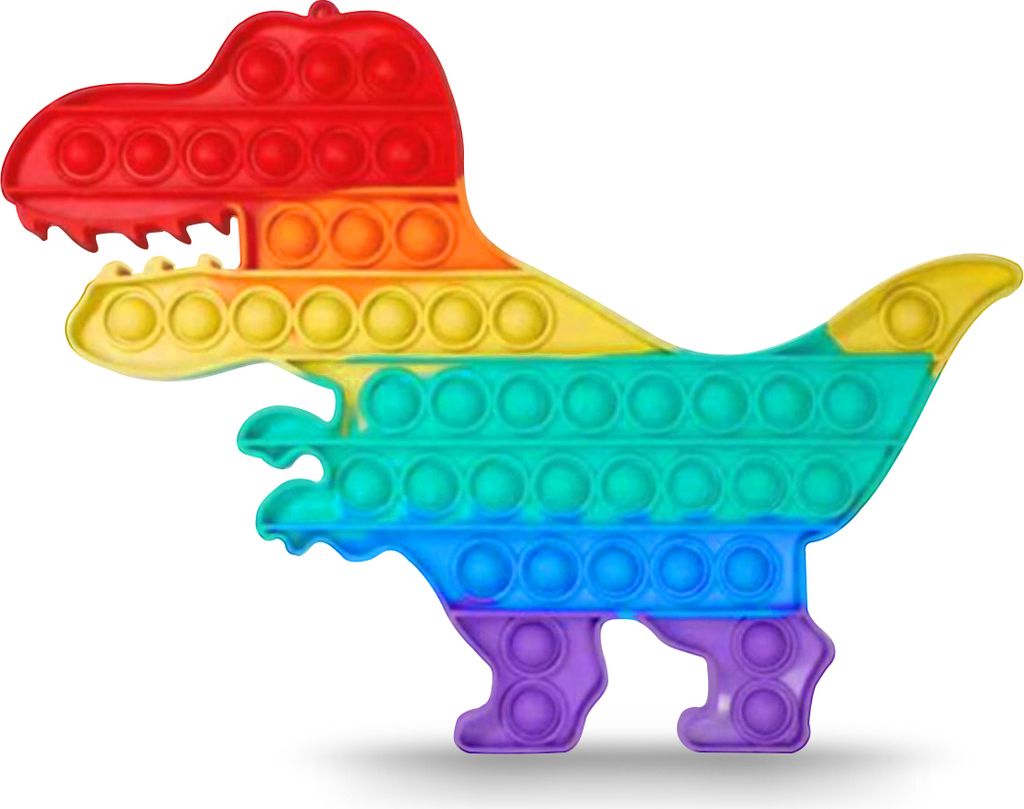Push it Pop up Bubbles Fidget Toy Beruhigung Antistress Kids TikTok ReisespielForm:Dinosaurier 29.5 x 21 cm