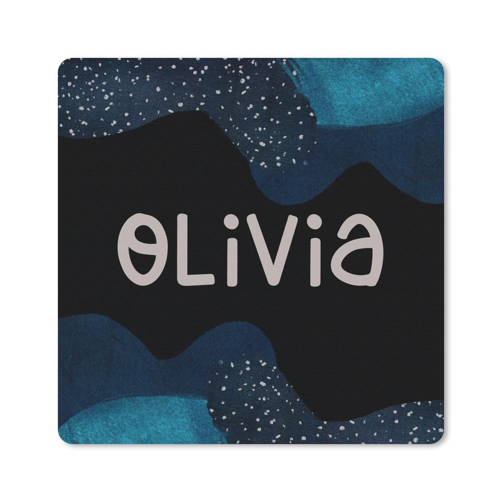 MuchoWow Mauspad Mousepad Olivia - Pastell - Mädchen 30x30 cm - Mousepads - Maus Mat - Pad - Mausunterlage - Gaming